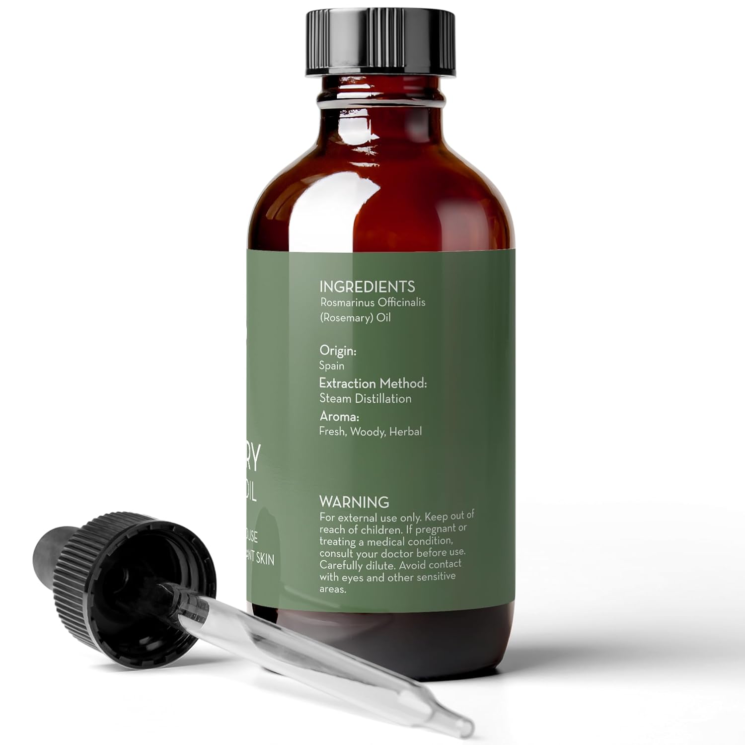 Pure Body Naturals - 100% Pure Rosemary Essential Oil, Steam-Distilled for Aromatherapy, Scalp Massage & DIY Blends, 4 fl oz