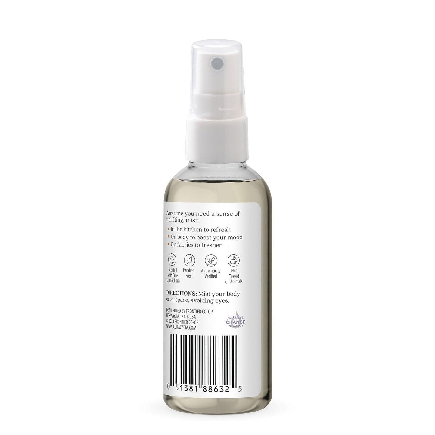 Aura Cacia Aromatherapy Mist, Tangerine and Grapefruit - Uplifting Body and Room Spray with Pure Essential Oils | 4 Fl Oz (Pack of 1)