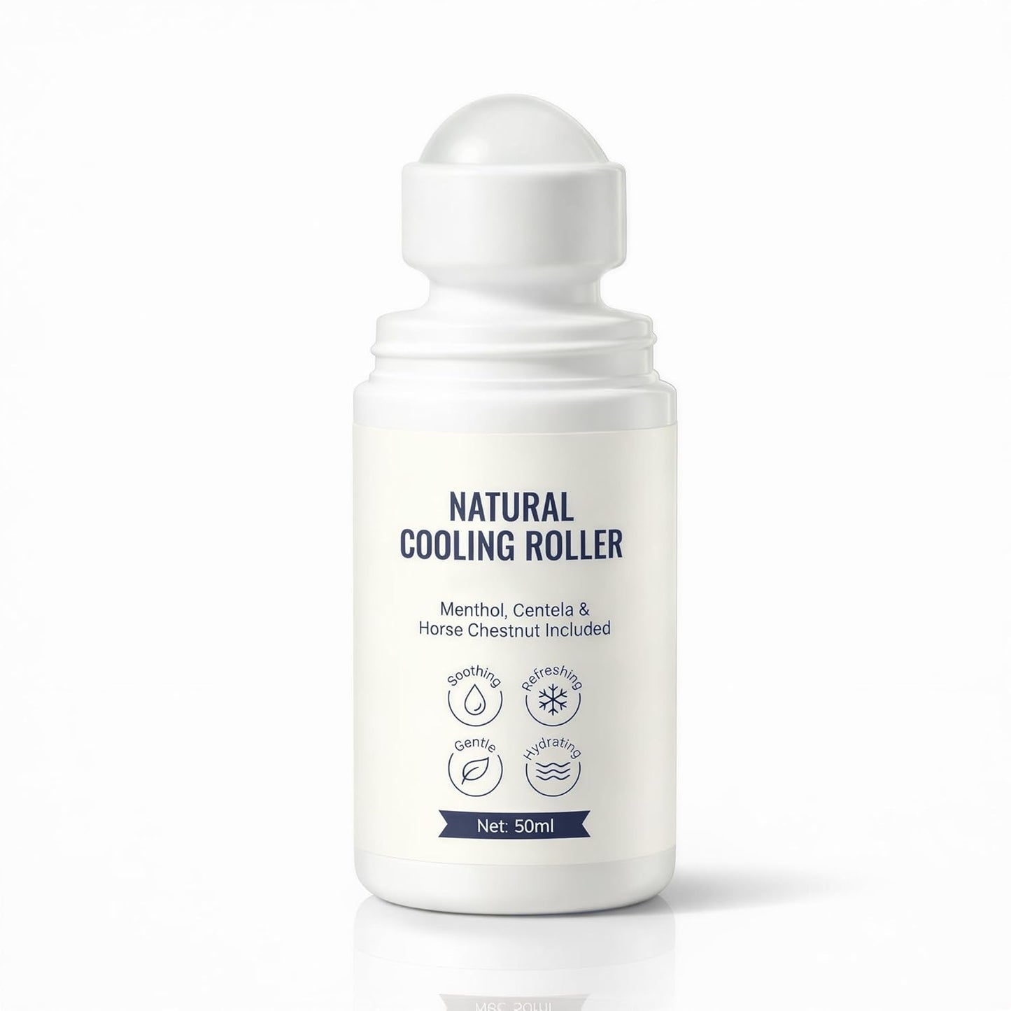 Natural Cooling Roller, Leg Roll On Essential Oil, Reduces Puffines & Fatigue, Calms Skin, Fast-Absorbing, with Centella Asiatica, Menthol & Horse Chestnut (50ml) (1)