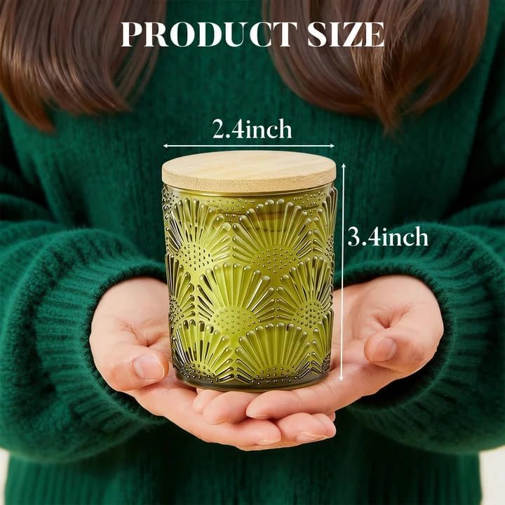 Crenovo Jasmine Scented Candle, 100% Soy Candle 30 Hours Burn, Candle Gifts for Men and Women Valentine Mother’s Day, Friendship Funny Gift for Home Decoration 5oz