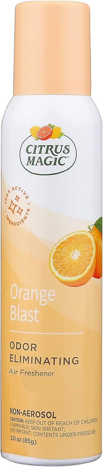 Citrus Magic Odor Eliminator Air Freshener Spray for Home, Orange Blast, 3-Ounce, Pack of 3