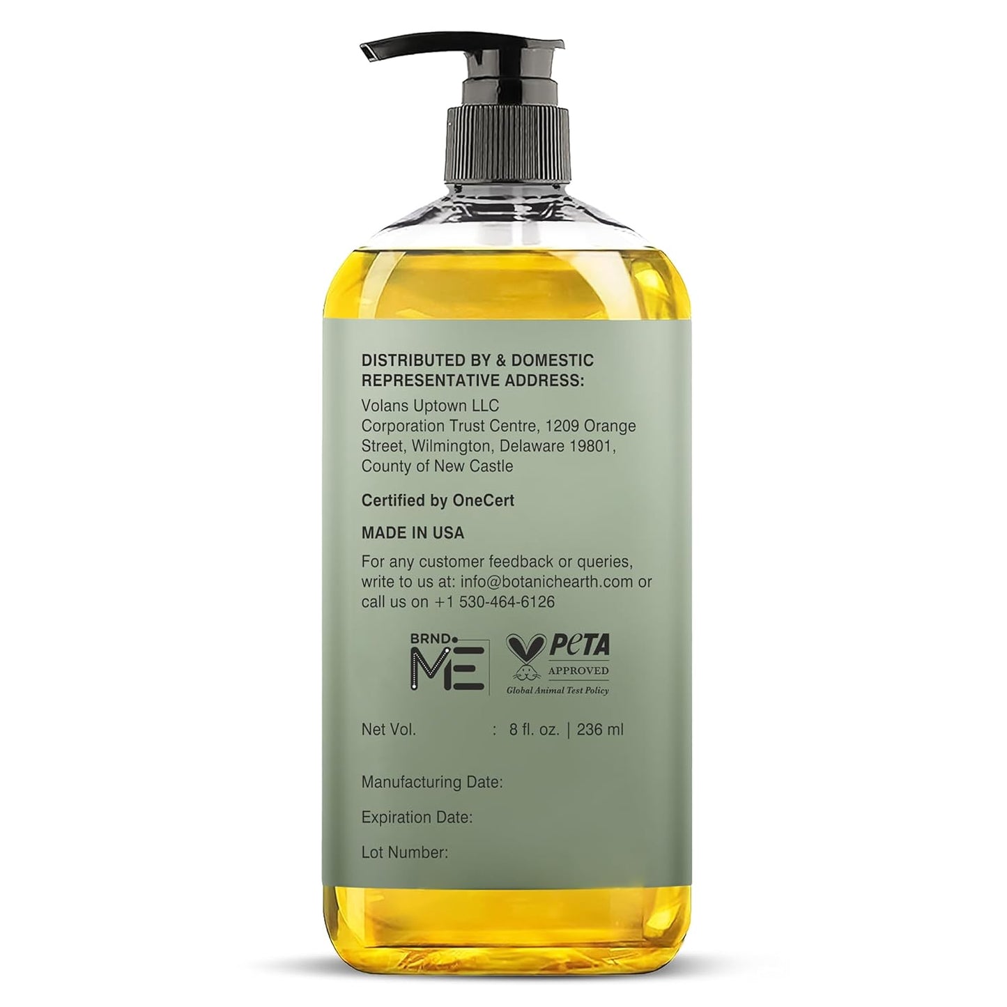Botanic Hearth USDA Organic Jojoba Oil 8 Fl Oz |100% Pure and Natural- Cold Pressed & Hexane Free Natural Hair Growth Oil for Eyelashes, Eyebrows, Skin, Body, Face, Nails & Scalp