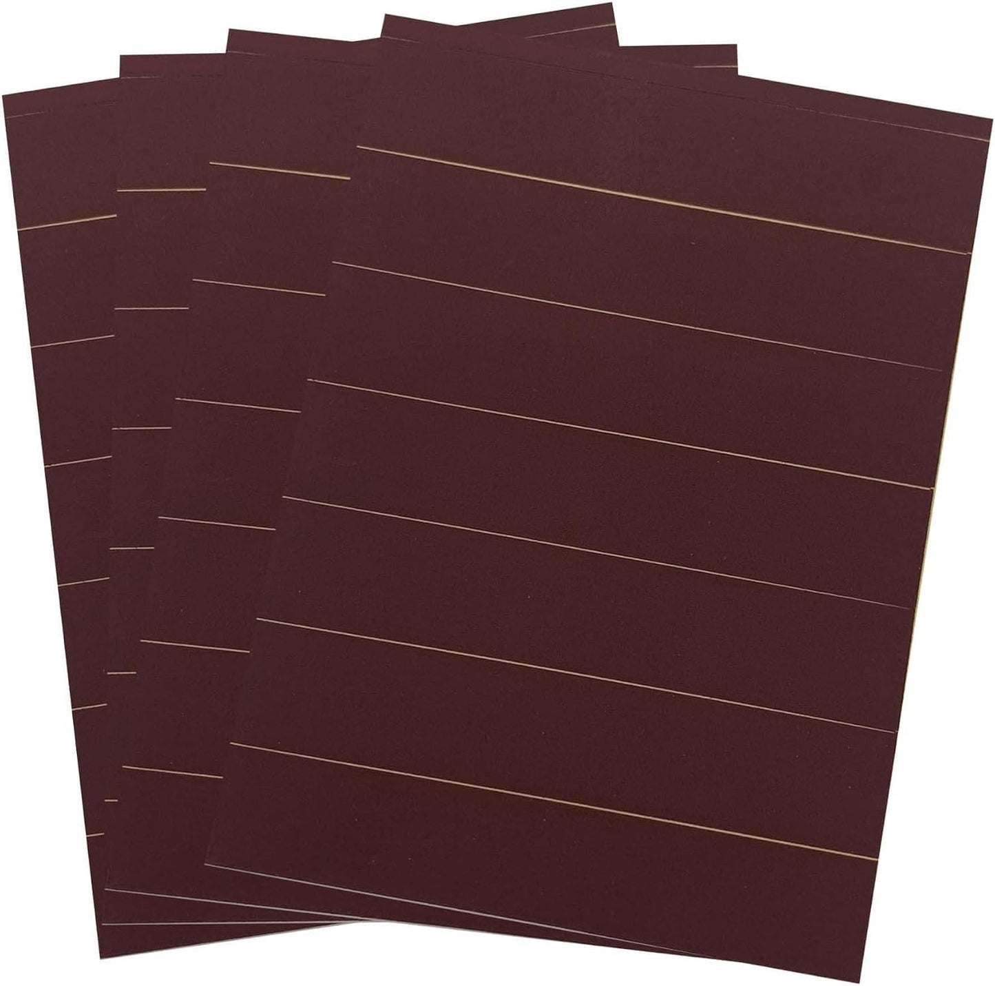 Match Striker Sticker, Reddish Brown Match Strike Paper with Adhesive Pre, 28 Pieces - Cut in Rectangular for for Safety Matches in Bell Jar (Reddish Brown)