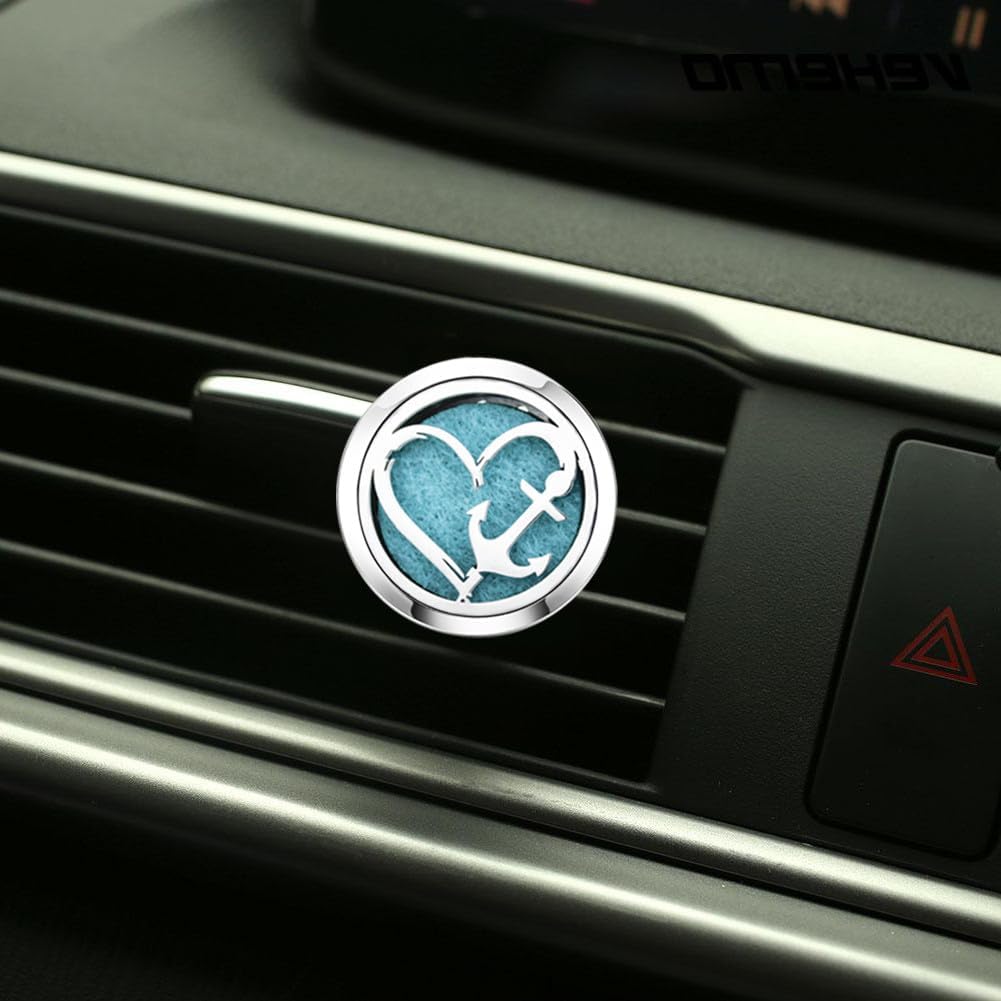 Love Anchor Car Diffuser Vent Clips Essential Oil Aromatherapy Car Diffuser Vent Clip Air Freshener Car Accessories for Women with 10 Refill Pads