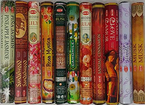 HEM Incense Sticks – 12 Box Variety Pack (240 Sticks Total, 20 Sticks per Box) | Long Lasting Fragrance | Meditation, Relaxation, Yoga, Aromatherapy & Home Fragrance