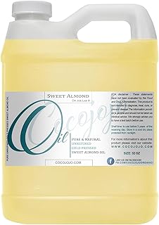 Dr Joe Lab Sweet Almond Oil for Hair, Sweet Almond Oil for Skin, Body, Nails, Pure Natural Cold Pressed Unrefined Extra Virgin Moisturizes & Nourishes - 32 Fl Oz - Packaging May Vary