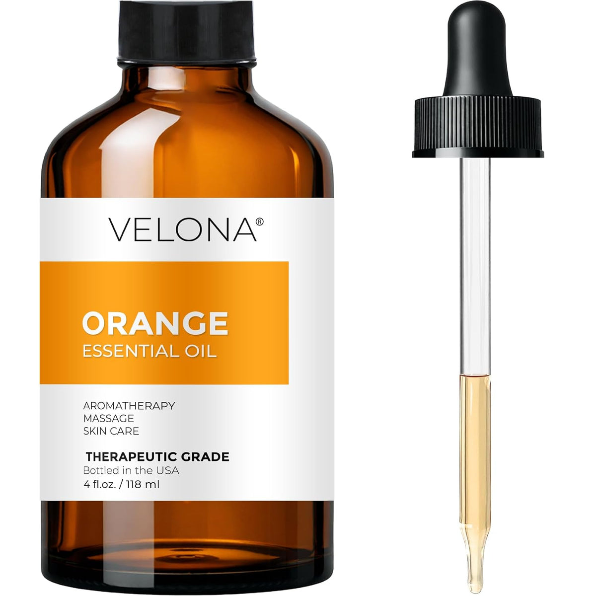 Orange Essential Oil by Velona - 4 Fl Oz