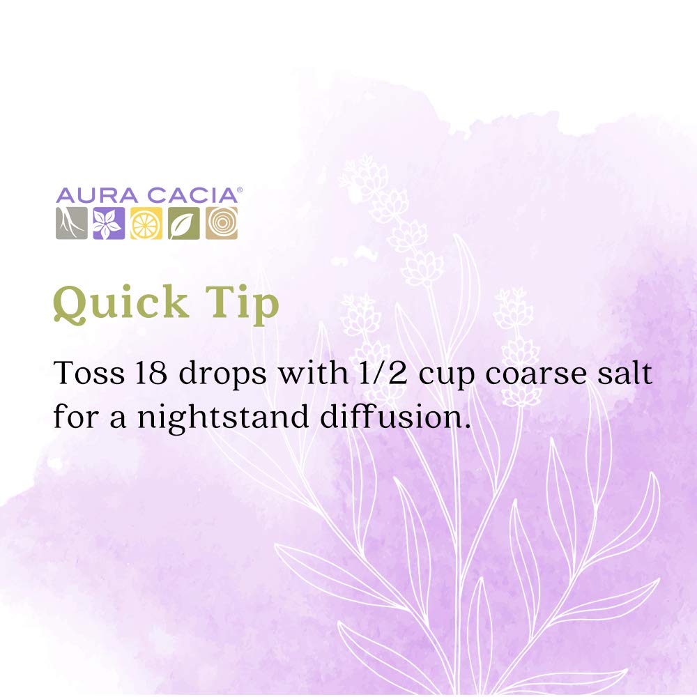 Aura Cacia Lavender Essential Oil, 100% Pure Lavandula Angustifolia Oil - Aromatherapy for Diffusers, Body Care, Skincare, Custom Blends | 2 Fl Oz (Pack of 1)