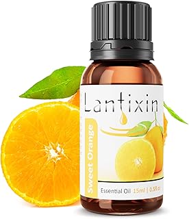 Lantixin 100% Pure Sweet Orange Essential Oil – Natural Undiluted Scent for Diffuser – Uplifting Home Fragrance for Ultrasonic Diffusers, Meditation & Crafting – 0.5 fl oz(Sweet Orange)