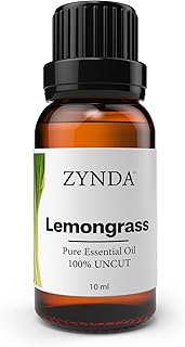 Lemongrass Essential Oil 10ml – 100% Pure and Natural Lemongrass Oil for Aromatherapy and Diffuser – Premium Grade Essential Oils for Skin, Massage, Hair Care
