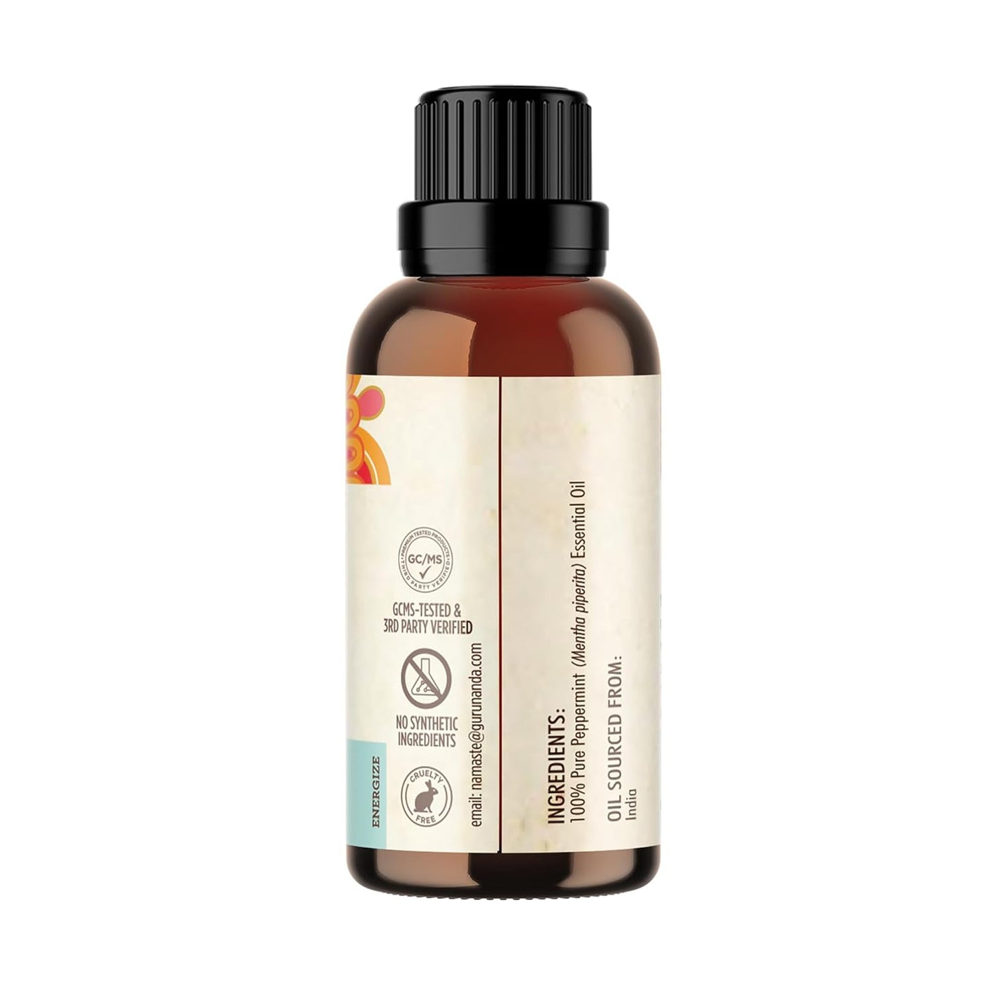 GuruNanda Peppermint Essential Oil, 100% Pure, Natural & Undiluted Aromatherapy Oil for Diffusers & DIY Recipes, Invigorating Scent Helps Supports Focus and Clarity (1.01 Fl Oz)