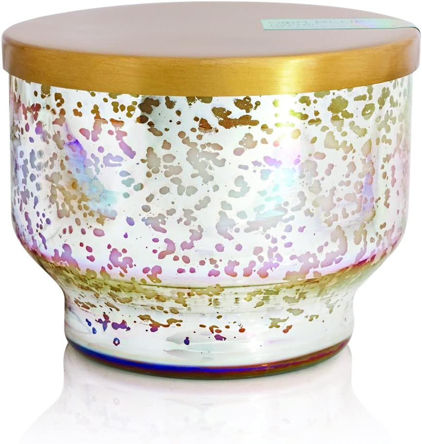 Capri Blue Volcano Scented, Mercury Iridescent Inverted Jar Candles for Home, Housewarming Gifts for Women & Men, Long Burning Soy Wax Blend (10 Oz)
