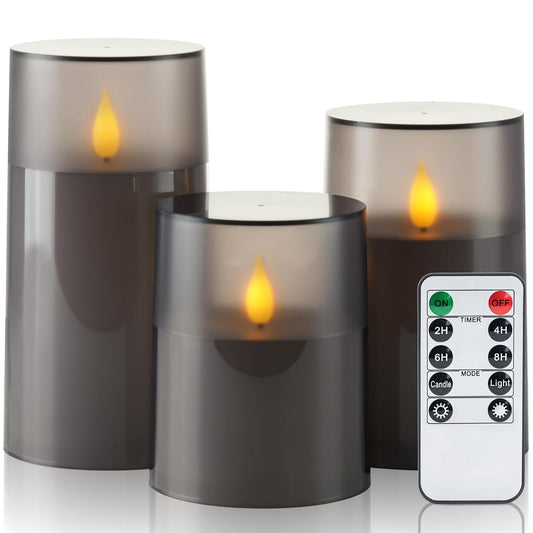 Homemory Flameless Candles Set of 3