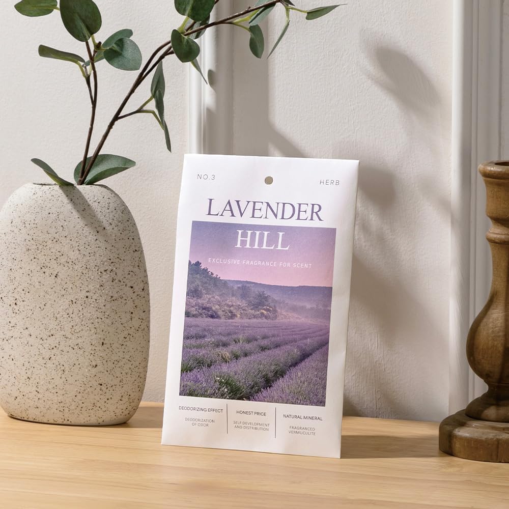COCODOR 10 Packs Lavender Scented Sachets/Air Freshener Sachets Bags for Drawers, Closet, Cars, Long-Lasting Deodorizers Fresh Scents, Home Fragrance