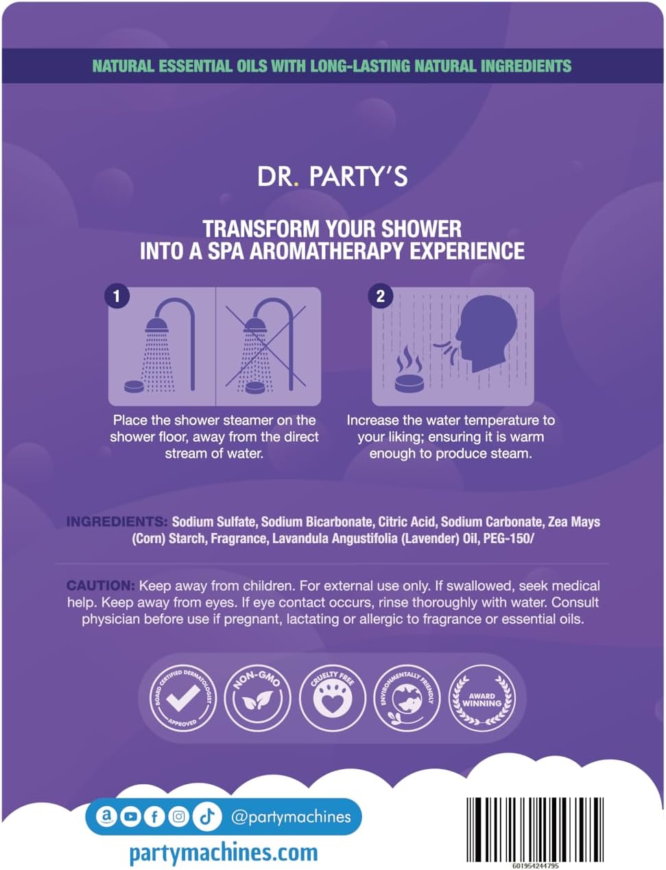 Shower Steamer - 5 Different scents - 14 Tablets per Package (Lavender)