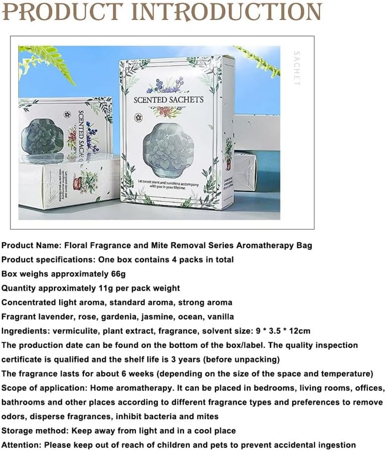 12 Packs Lavender/Gardenia/Rose Scented Sachets Air Freshener for Drawer and Closet Long-Lasting Sachets Bags Drawer Deodorizers Fresh Scents