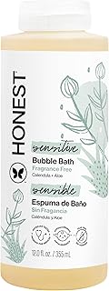 The Honest Company Foaming Bubble Bath Gentle for Baby, Naturally Derived, Tear-free, Hypoallergenic, Fragrance Free, Sensitive, 12 fl oz