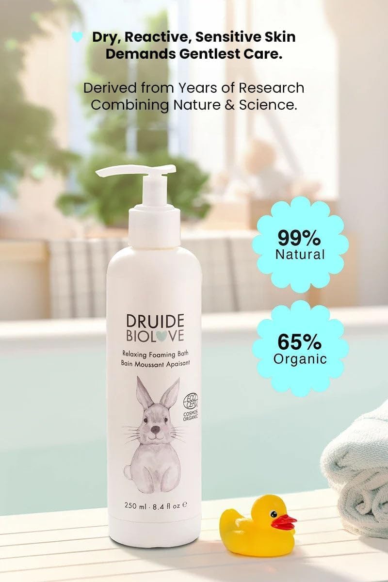 BioLove Bath Foam Bubble Bath Baby wash Care, Relaxing Foaming Bath, Bubble Bath for Babies Kids,Made with Essential Oils, Vegan Sulfate-Free Formula, 250 ml (8.4 oz,Chamomile,Orange, Star Anise