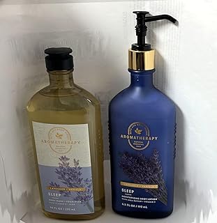 Bath & Body Works Aromatherapy Sleep - Lavender + Vanilla Body Lotion, 6.5 Fl Oz + Body Wash & Foam Bath, 10 Fl Oz
