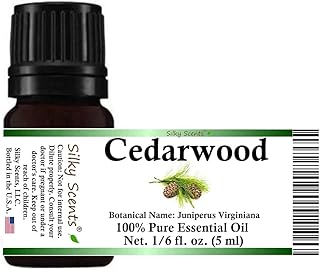 Cedarwood Essential Oil (Virginia Juniperus Virginiana) 100% Pure and Natural 5 ML by Silky Scents