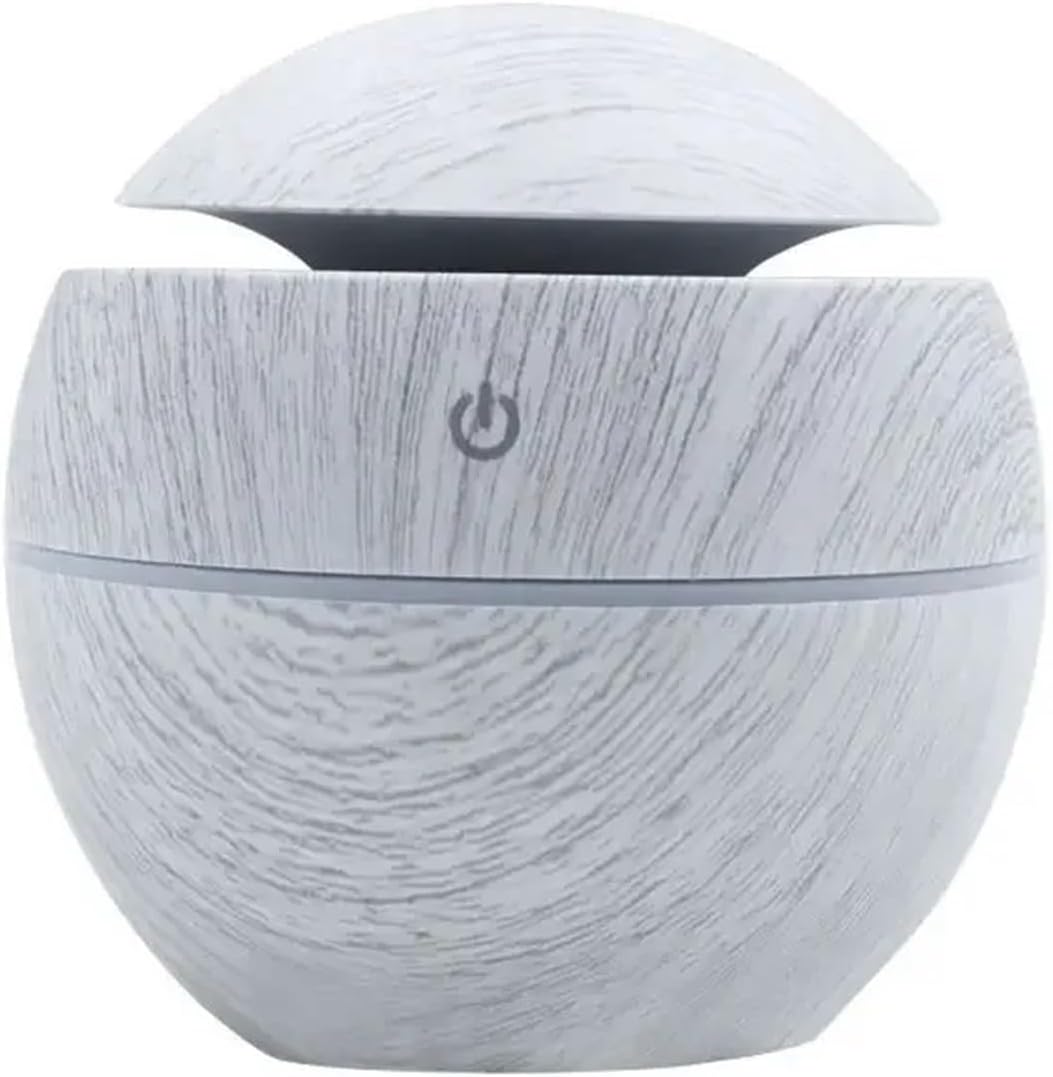 USB Ultrasonic Cool Mist Essential Oil Diffuser - Wood Grain Electric Air Humidifier for Home, Office & Car(B)