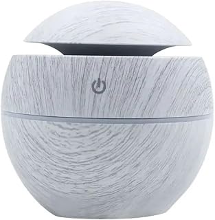 USB Ultrasonic Cool Mist Essential Oil Diffuser - Wood Grain Electric Air Humidifier for Home, Office & Car(B)