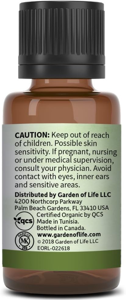 Garden of Life Essential Oil, Rosemary 0.5 fl oz (15 mL), 100% USDA Organic & Pure, Undiluted & Non-GMO - for Diffuser, Aromatherapy, Meditation - Energizing, Stimulating, Refreshing, Clarifying