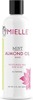Mielle Organics Mint Almond Oil - Lightweight Dry Scalp Oil to Lock in Moisture and Help Encourage Longer, Healthier Hair - Suitable for All Hair Types (8 Fl Oz)
