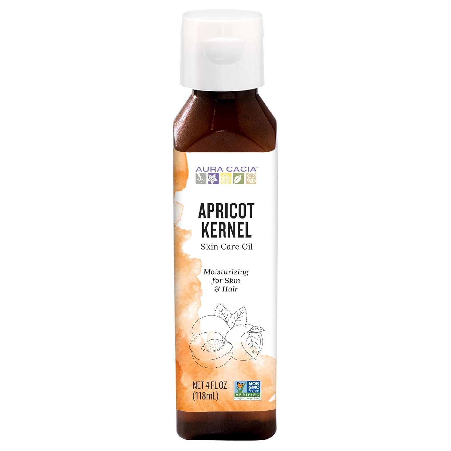Aura Cacia Apricot Kernel Skin Care Oil, 4 FZ