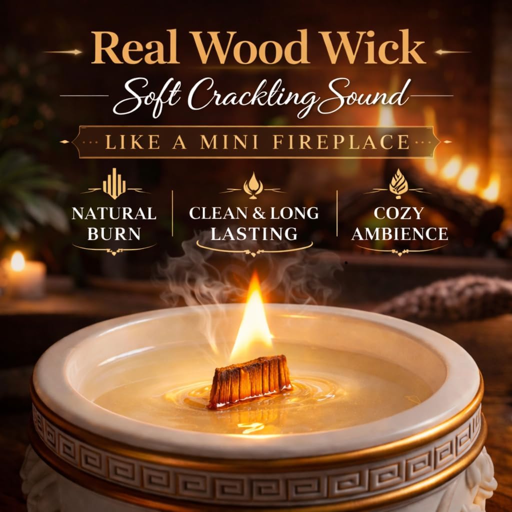 Birthday Gifts for Women – 100% Soy Candles Non Toxic, Lavender & Vanilla Orchid, Wood Wick, Natural Soy Wax, Elegant Non-Toxic Gift Set for Women, Spring Gifts, Elegant Candles, Gift Set, Soy Candle