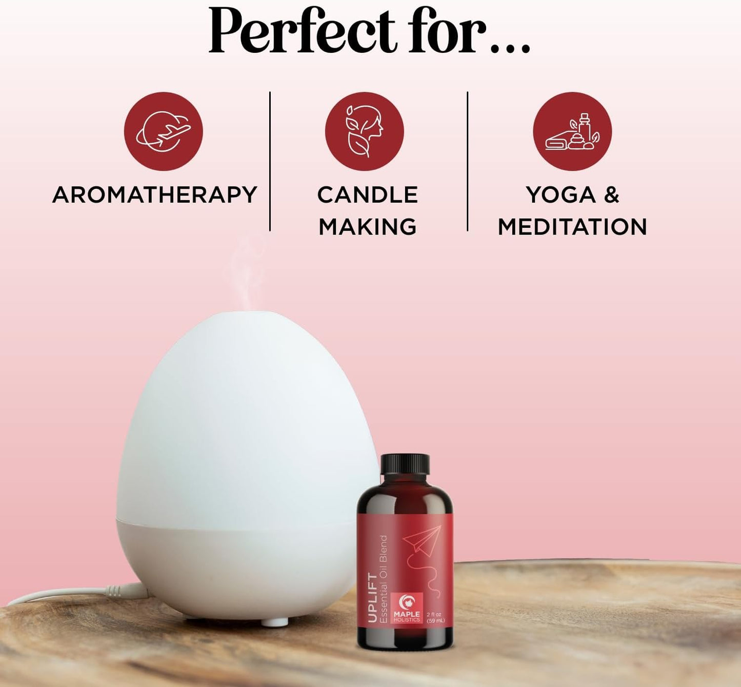 Uplift Aromatherapy Essential Oil Blend - Happy Essential Oil Blend of Calming Essential Oils for Diffusers for Home and Travel with Citrus Essential Oils and Pure Aromatherapy Oils for Diffusers 2oz