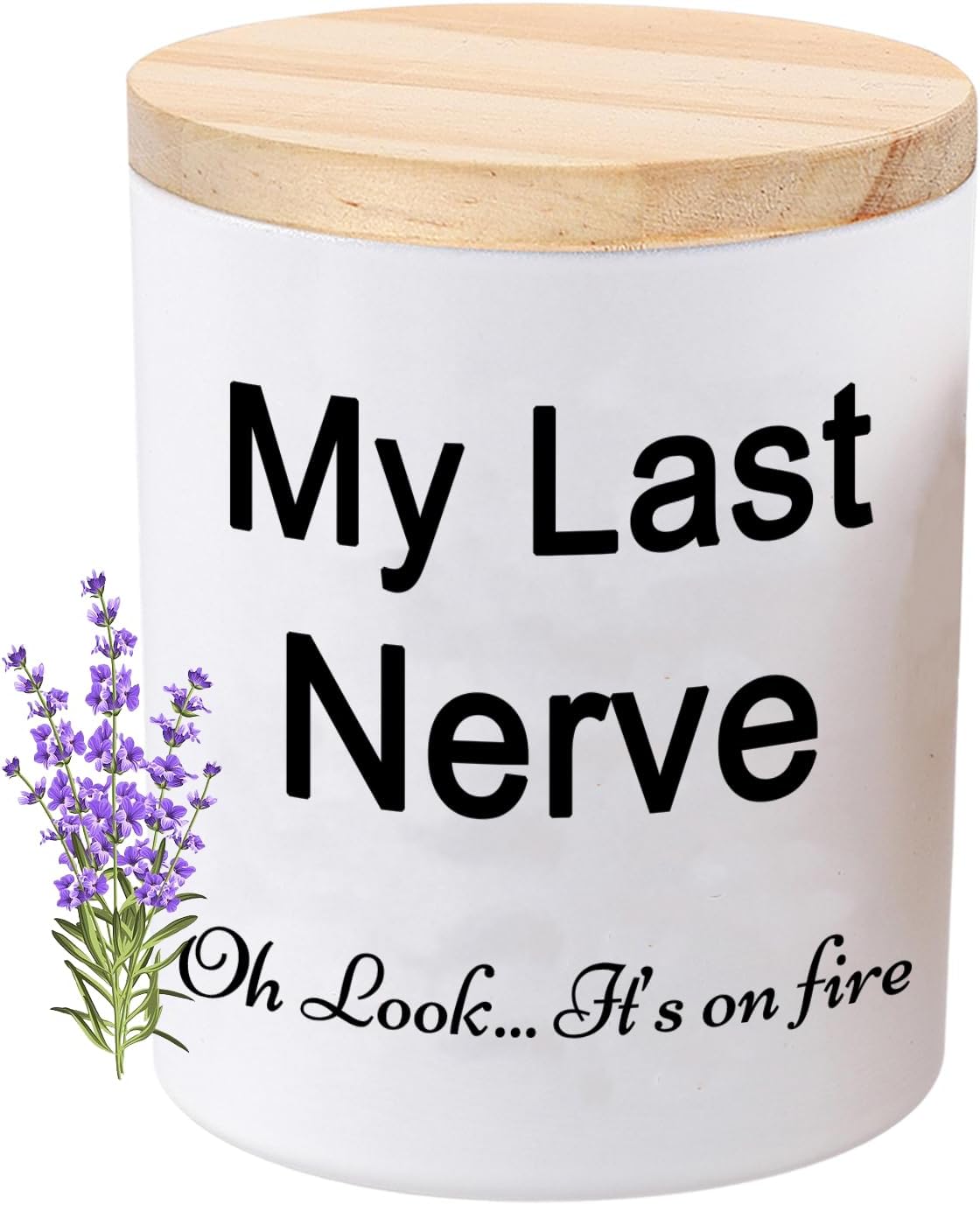 BFJLIFE Candles Gifts for Women Funny Unique Mothers Day Christmas Birthday Self Care Relaxation Spa Gag Gifts for Sister Best Friend My Last Nerve Lavender Scented Soy Candle