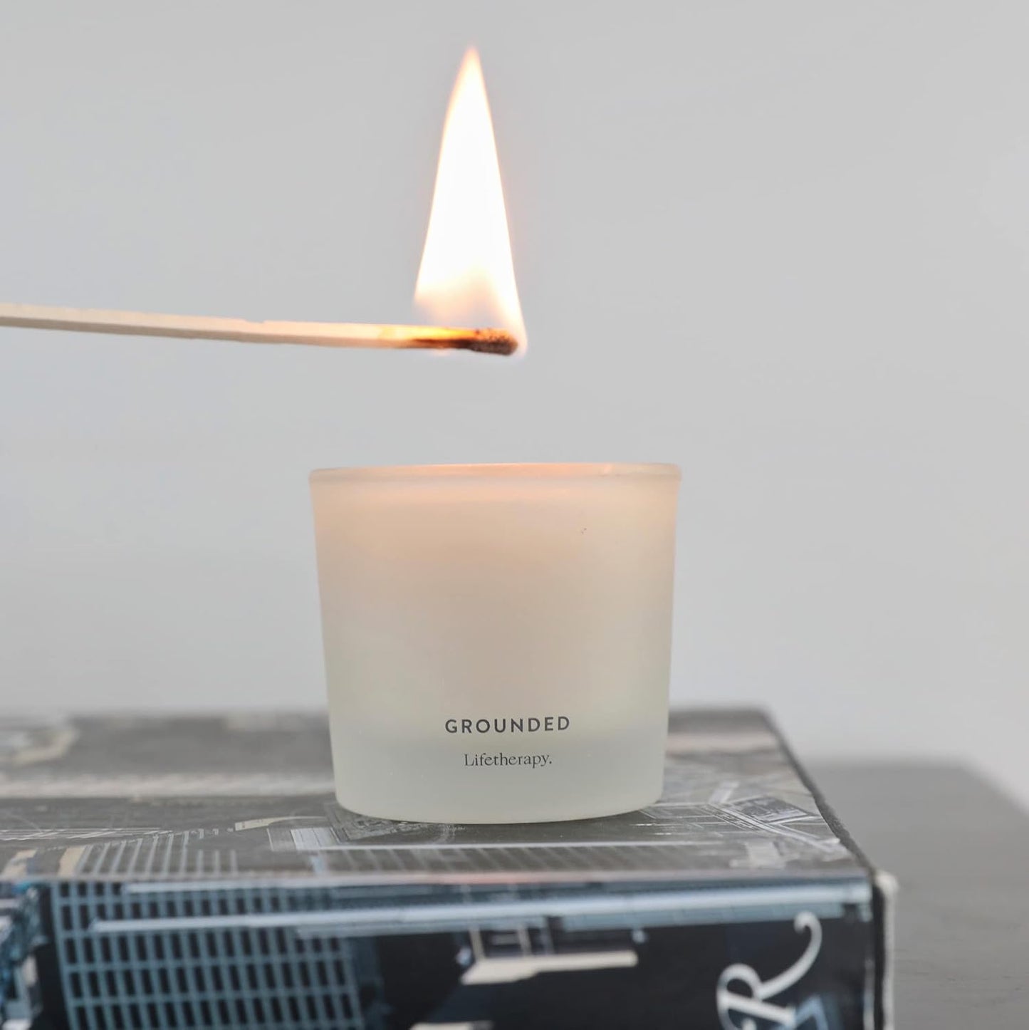 Lifetherapy Grounded Small Soy Votive Candle - Inspiring Scent, Natural Soy Wax, Clean Burn, Long-Lasting Aroma, 2.5 Ounce