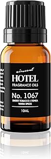 AirScent Hotel Diffuser Oil No. 1067 - Smoky Tobacco, Tonka, Warm Spices - Premium Fragrance Oil for Ultrasonic and Waterless Diffusers and Crafting - 10 mL, 0.34 fl oz Glass Dropper Bottle