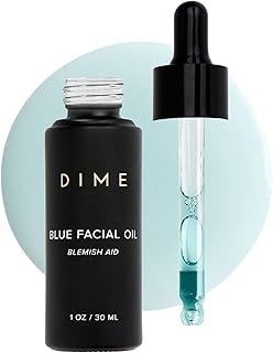DIME Beauty Blue Facial Oil, 1 oz / 30 mL - Blemish Spot Treatment with Blue Tansy, Black Cumin Seed, Rosehip, and Grapeseed Oils
