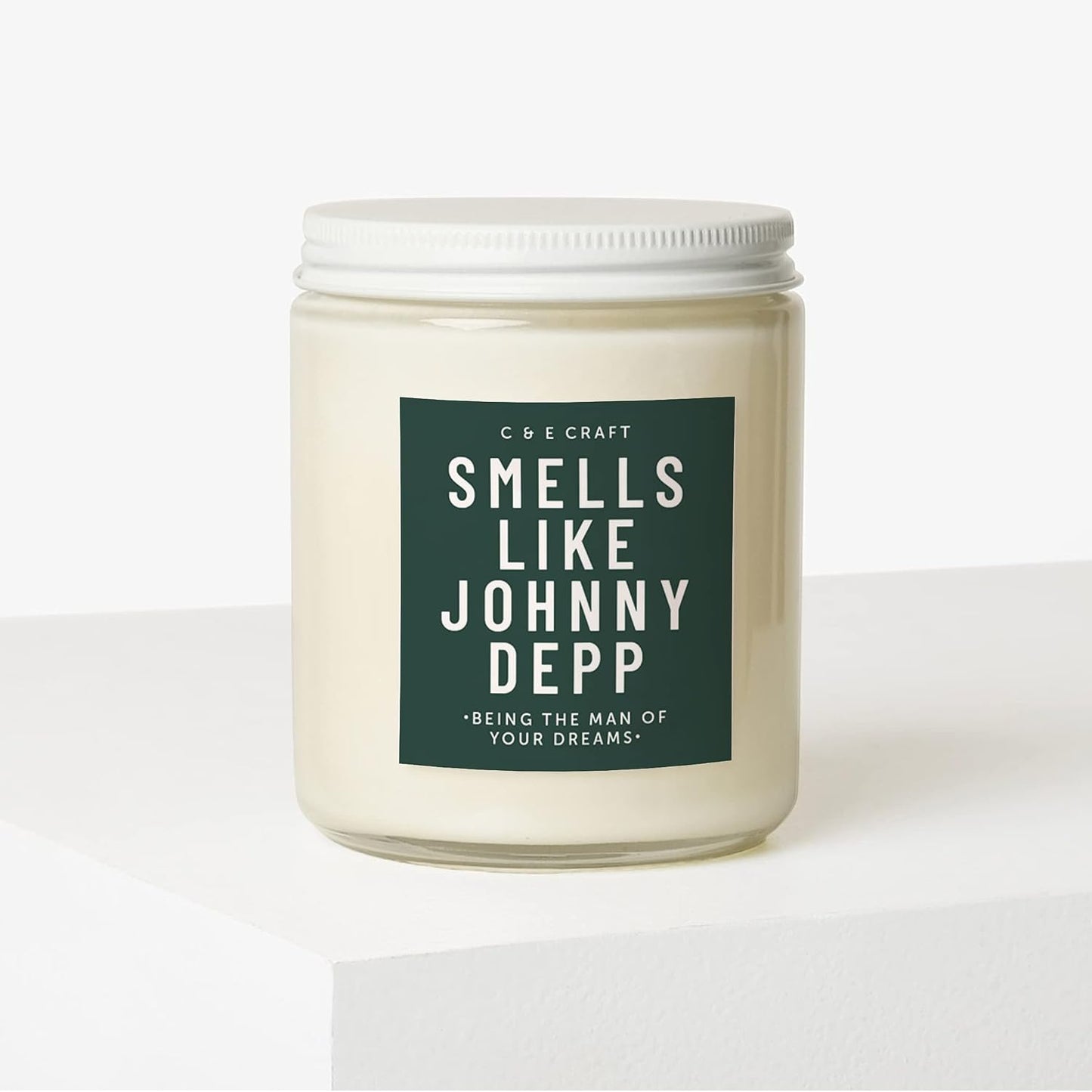 CE Craft Smells Like Johnny Depp Luxury Scented Candle – Celebrity Prayer Candle, Gift for Her, Girlfriend Gift –Hand-Poured Soy Wax, Long-Lasting (Flannel Musk)