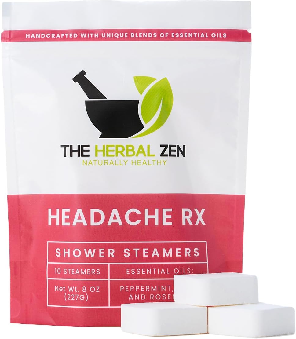 Head Hug Shower Steamers Aromatherapy for Relief - USA Made Mothers Day Gift for Mom - Peppermint & Rosemary Shower Bomb Tablets – Soothing Natural Essential Oils (10 Pack)