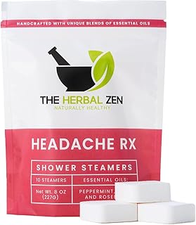 Head Hug Shower Steamers Aromatherapy for Relief - USA Made Mothers Day Gift for Mom - Peppermint & Rosemary Shower Bomb Tablets – Soothing Natural Essential Oils (10 Pack)