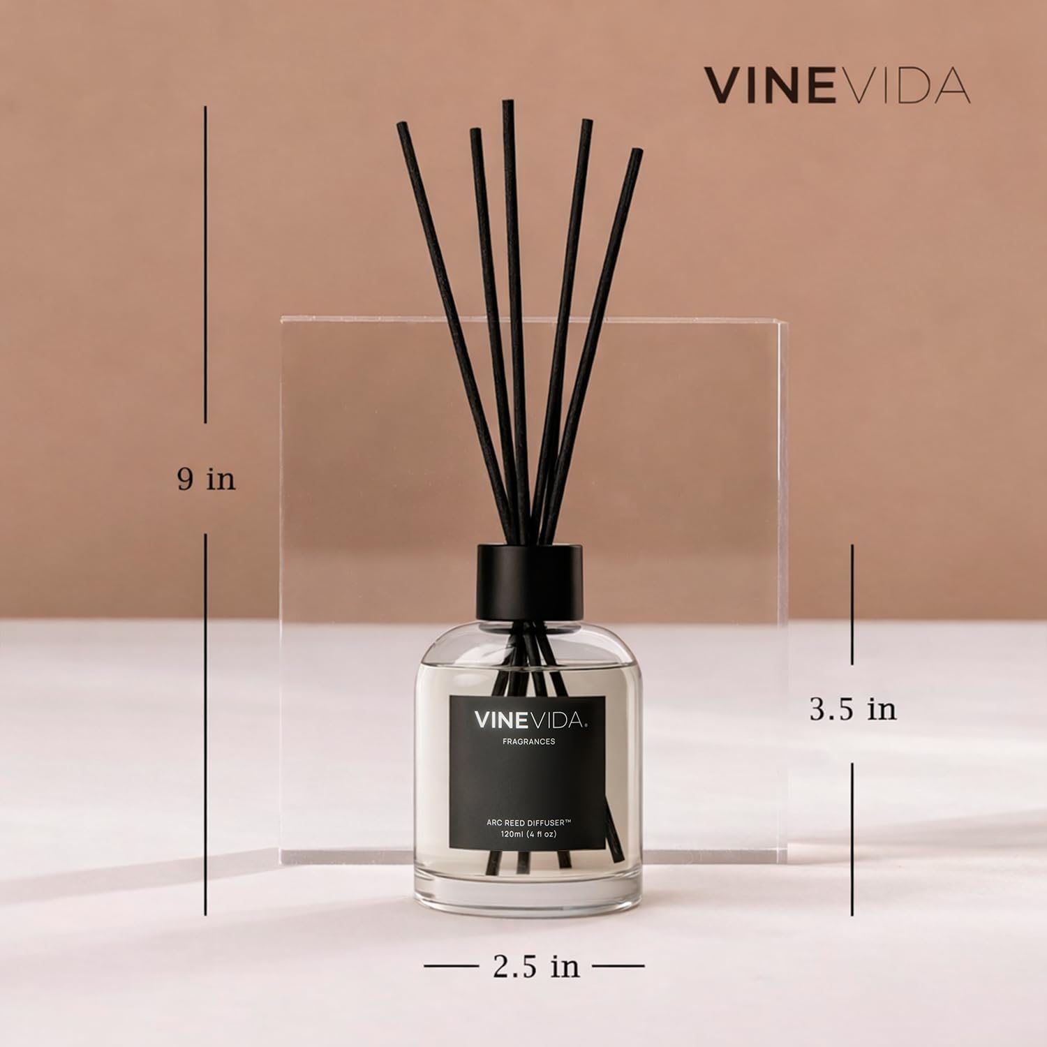 VINEVIDA Reed Diffuser Volcano | Diffuser Reed for Home & Bathroom | Long-Lasting Scent Sticks Set | Oil Stick Diffuser | Bathroom Scent