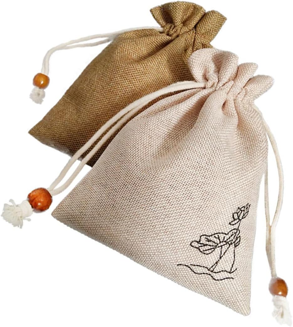 SUPVOX Natural Lavender Wardrobe Sachets 2pcs, Linen Cotton Fragrance Bags for Drawers Freshener and Closet Air Freshener with Dried Flowers, Home Fragrance Supplies Random Color