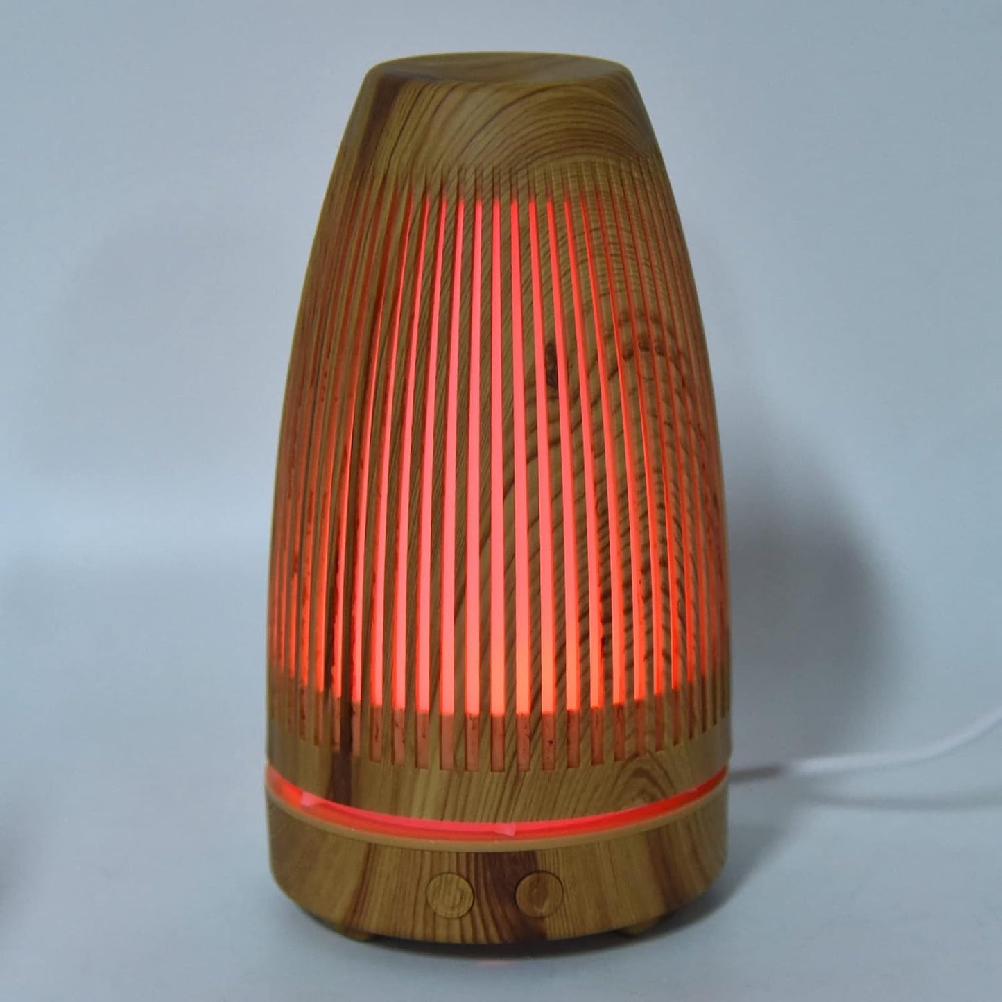 100-200ml Essential Oil Diffuser, Wood Grain Humidifier with 7 - Color Night Light, USB Powered Silent Mist Humidifier for Home Office Bedroom