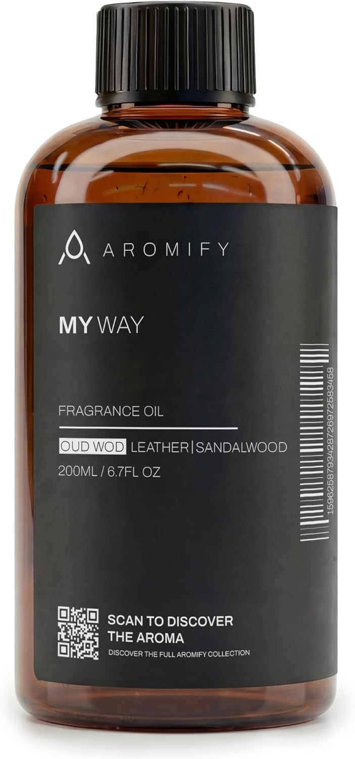 My Way Fragrance Oil for Diffuser, Luxury Hotel Scent with Leather, Sandalwood & Oud Wood, Fragrance Oil for Aromatherapy & Home Fragrance, Cold Air Diffuser Oil, 200ML (6.7 FL OZ)