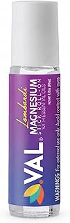 VAL Lombardi Magnesium Stick Rollon with Peppermint & Other Essential Oils - Cooling Comfort for Your Head. Metal Roller. Made in the USA. 10 ml.