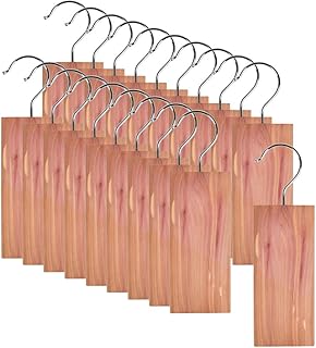 FOCCTS 20 Pcs Cedar Blocks for Closet Storage, Aromatic Red Cedar Planks Chips for Closets and Drawers C edars Wood Hangers