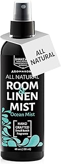Aromasong All Natural Ocean Mist Room & Linen Spray For Pillows and Sheets - Odor Eliminator Bed Spray Air Freshener All Natural Essential Oil Spray For Sleeping