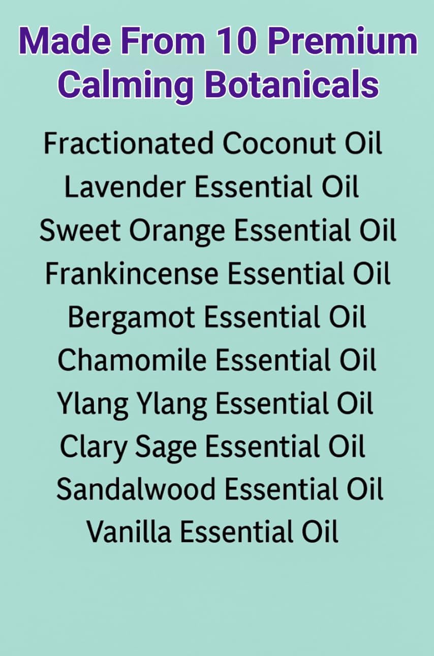 SoulEase Stress & Calm Essential Oil Roll On – Made from 10 Premium Calming Botanicals – Soothing Floral • Warm Wood • Gentle Citrus – 100% Natural Oil – 10ML
