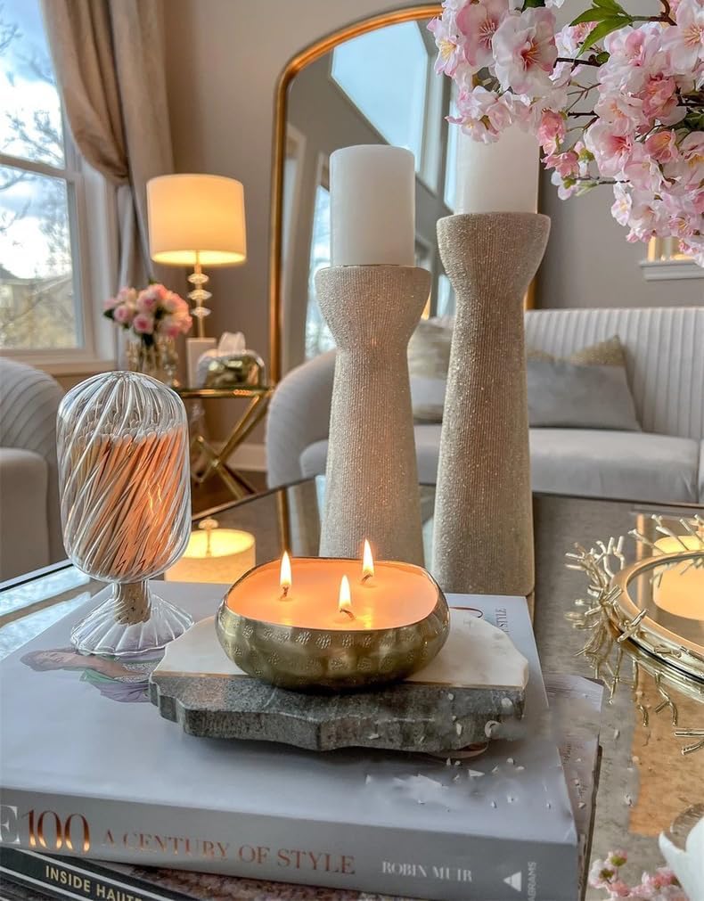 3'' White Matches Included, Match Holder with Candle Matches, Match Cloche with Striker, Long Fireplace Matches for BBQ Grill, Matches in a Jar with Striker, 100Pcs Safety Matches for Candles,