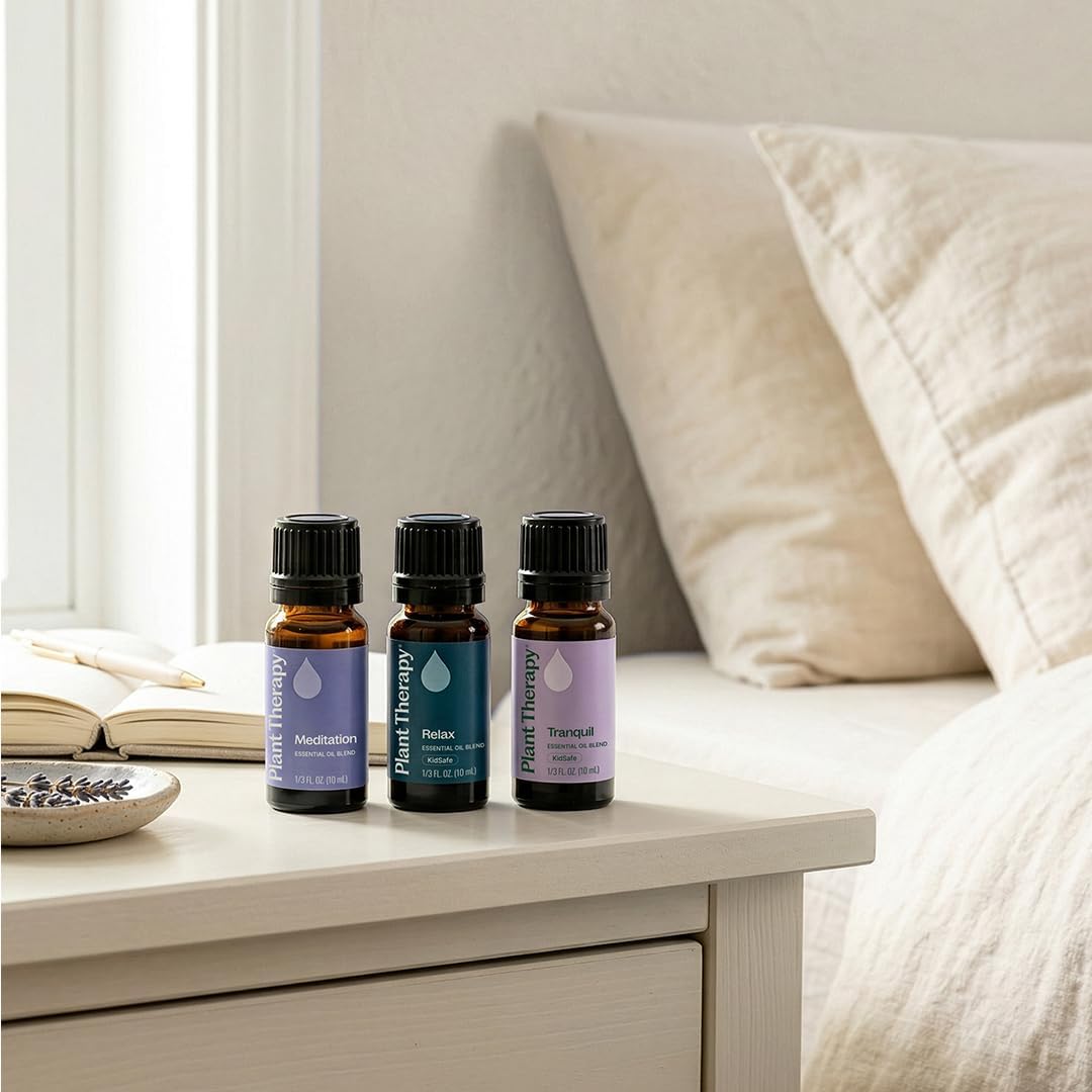 Plant Therapy Relaxation Essential Oil Blend Set 100% Pure, Undiluted, Calming Aromatherapy, Stress Relief, Restful Sleep