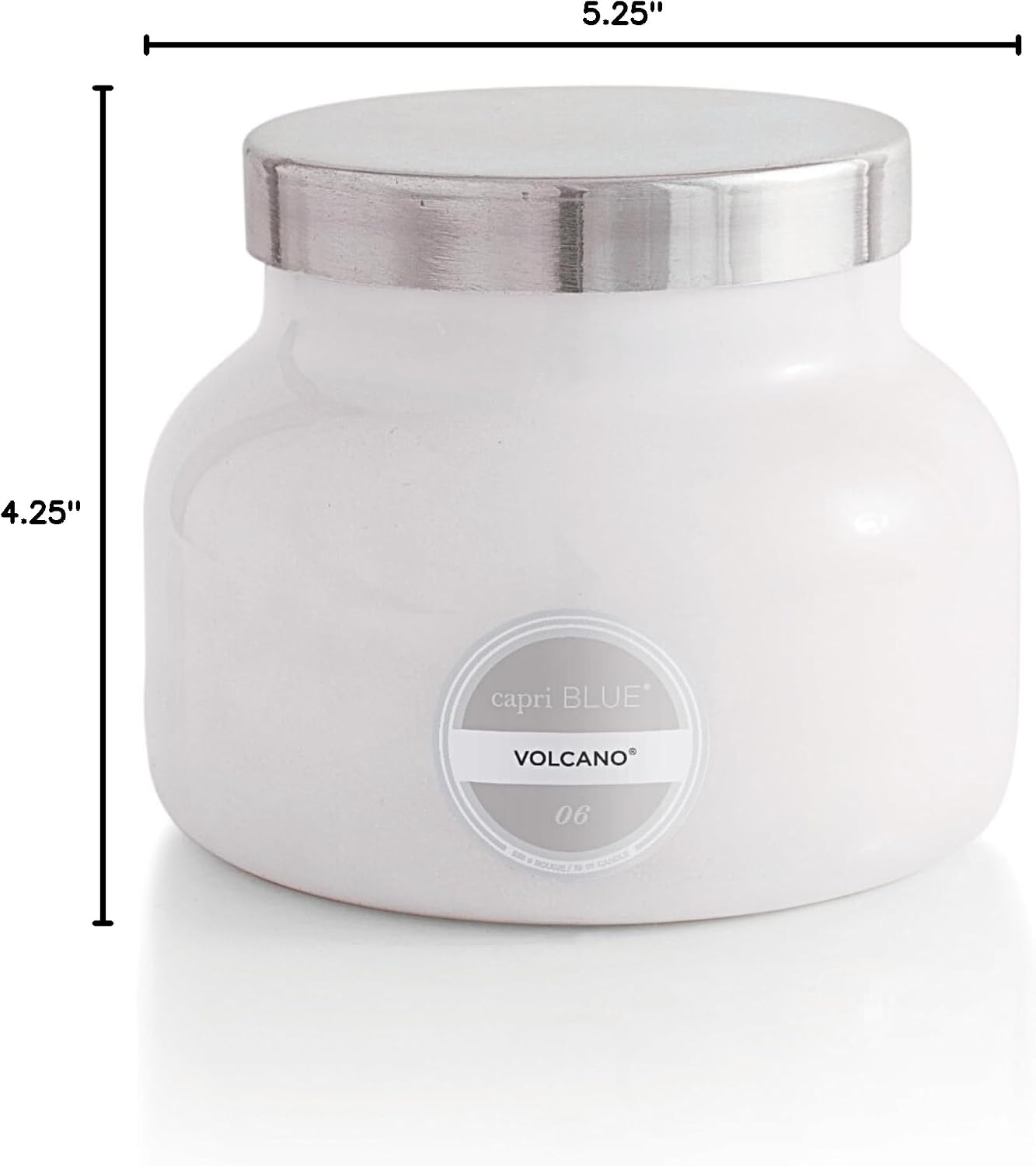 Capri Blue Volcano Scented, Glass Jar Candles for Home with Tropical Fruit & Sugared Citrus, Soy Wax Blend, White Color (19 Oz)
