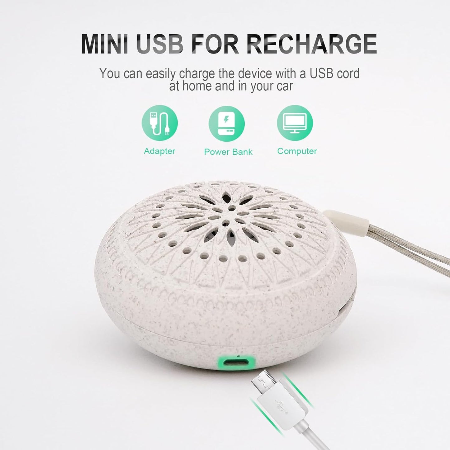 Travel Sized Portable Mini Diffuser for Essential Oils Multifunction Waterless No Sound Mini Aromatherapy Diffuser for Bedroom Office Baby Room Car Aromatherapy